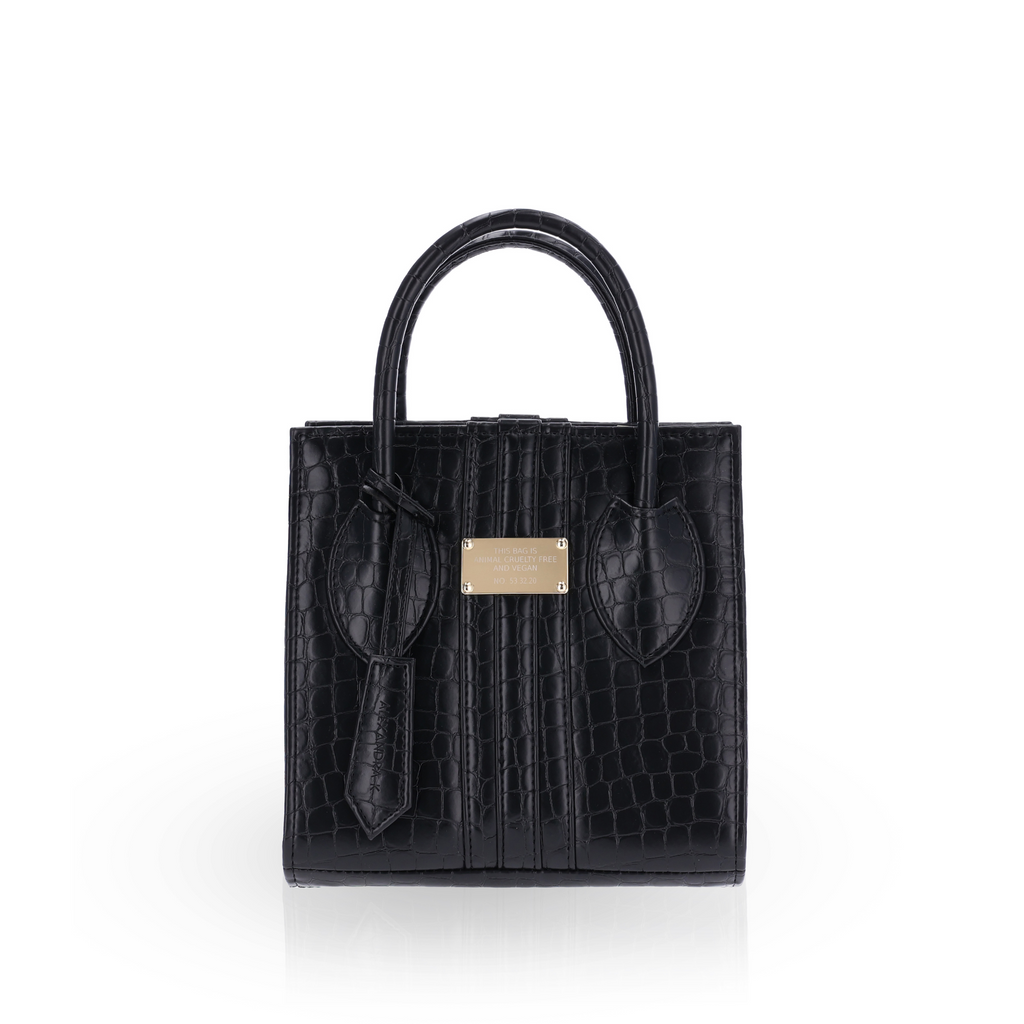 black croco handbag
