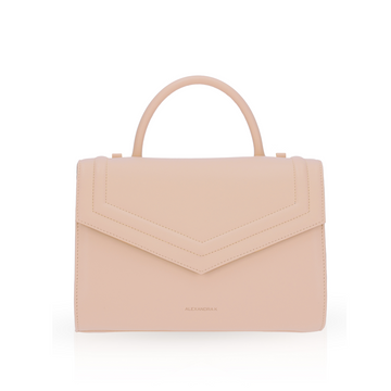 medium-sized beige handbag 