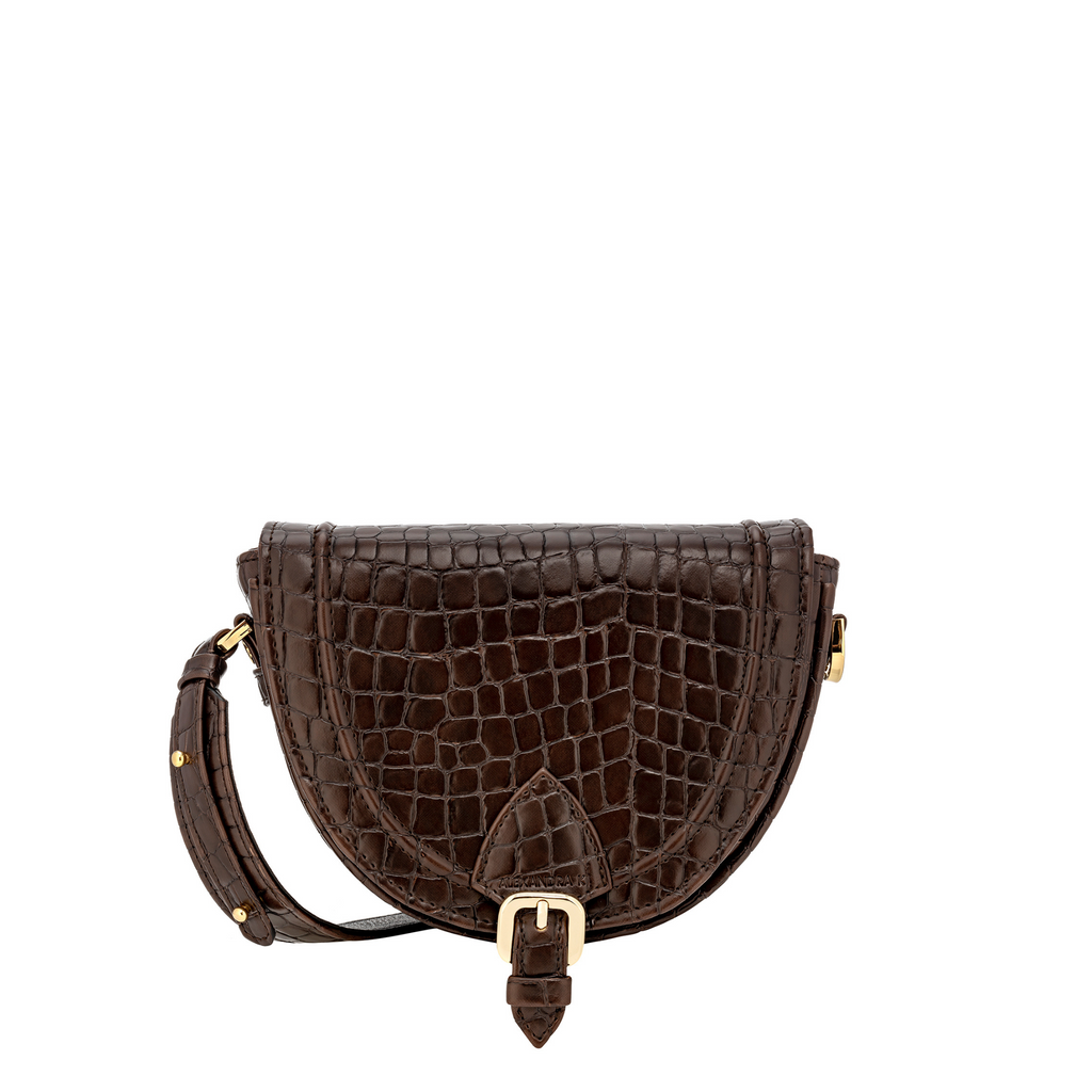  crescent handbag in dark brown