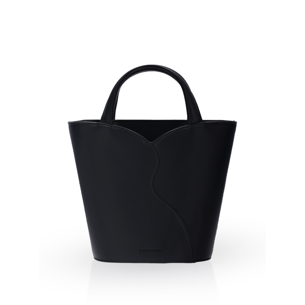 small black basket bag