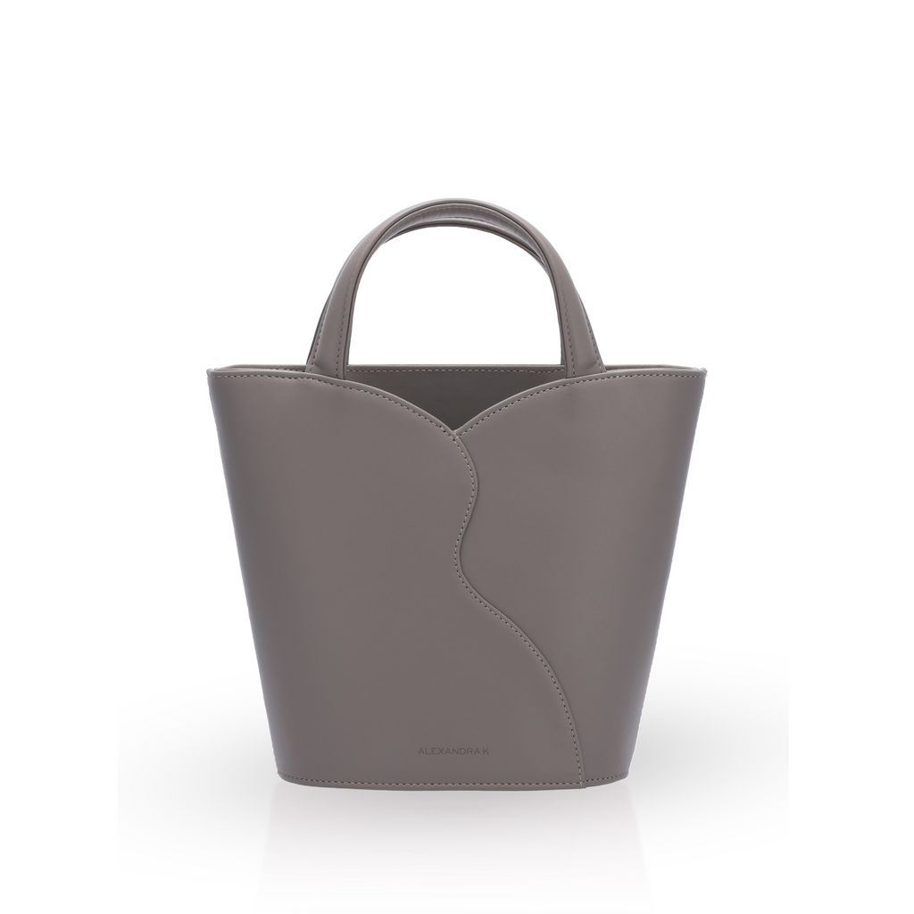 small basket bag, gray