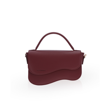 burgundy satchel handbag