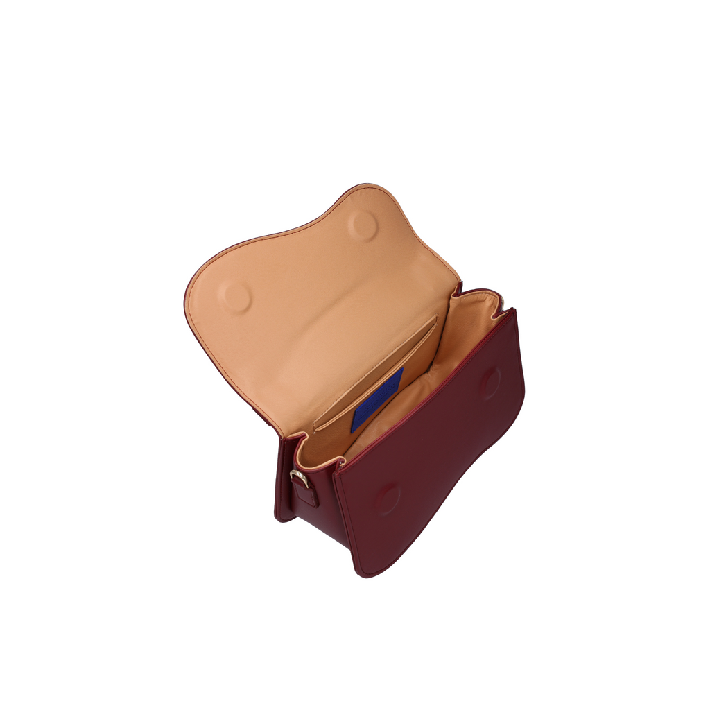 burgundy satchel handbag