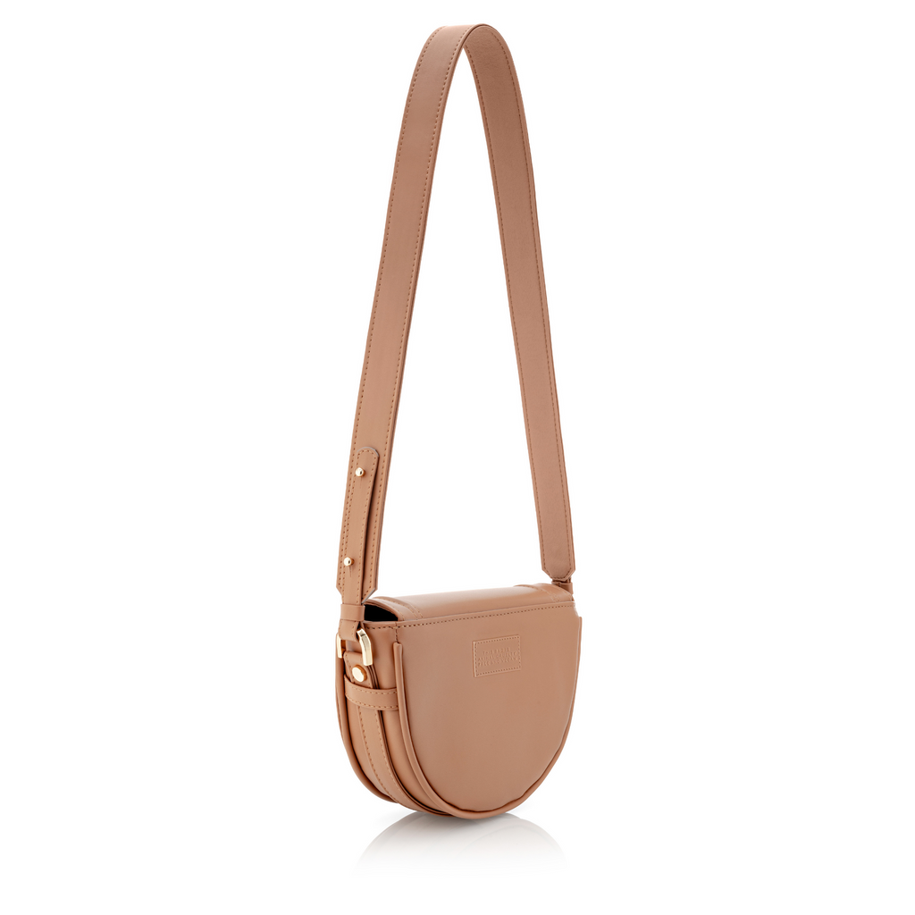 crescent handbag with strap baige