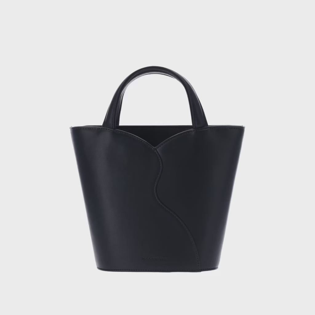small black basket bag