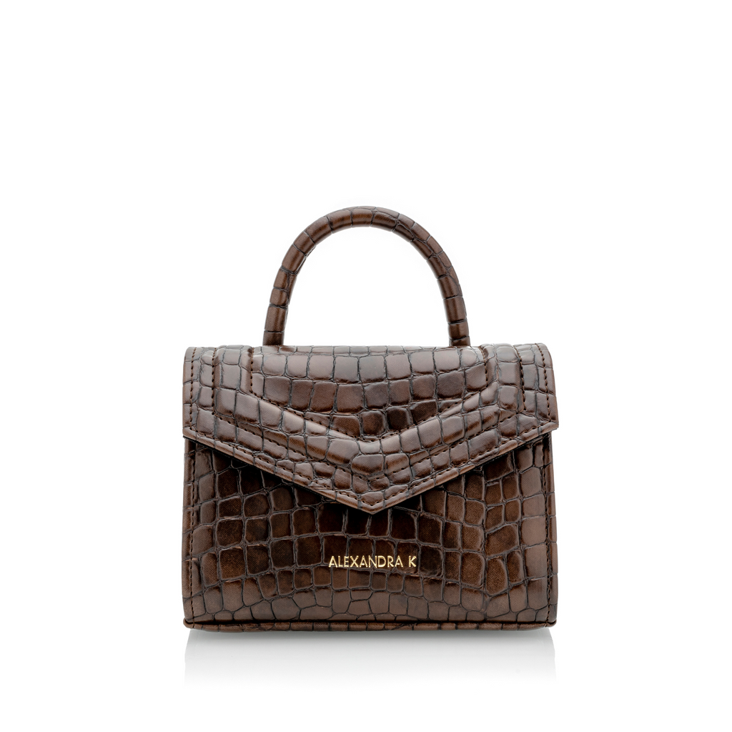 crocodile leather pattern handbag