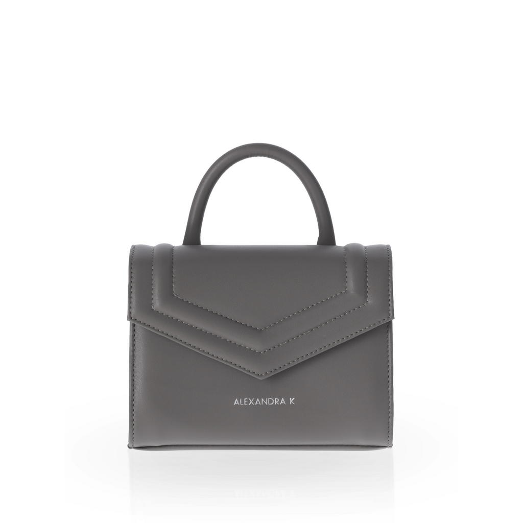 Small Gray Handbag, top handle